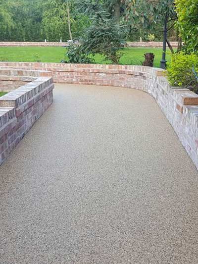resin bound garden pathway